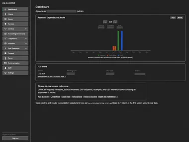 Redacted dashboard of the private Verified Apostille operations system